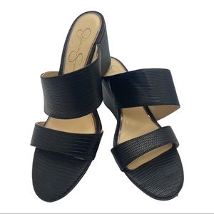 Jessica Simpson Cayren Wedge  Sandal Black Size 8.5